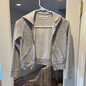 Abercrombie Kids Light Gray Zip Hoodie